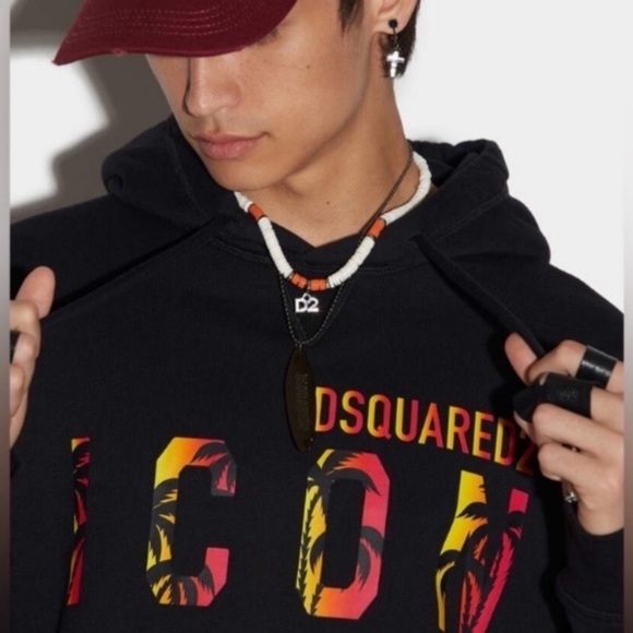 DSQUARED2 Hawaiian-Print Icon Hoodie - Picture 7 of 15